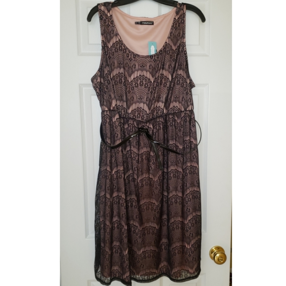 Pale Pink and Black Dress